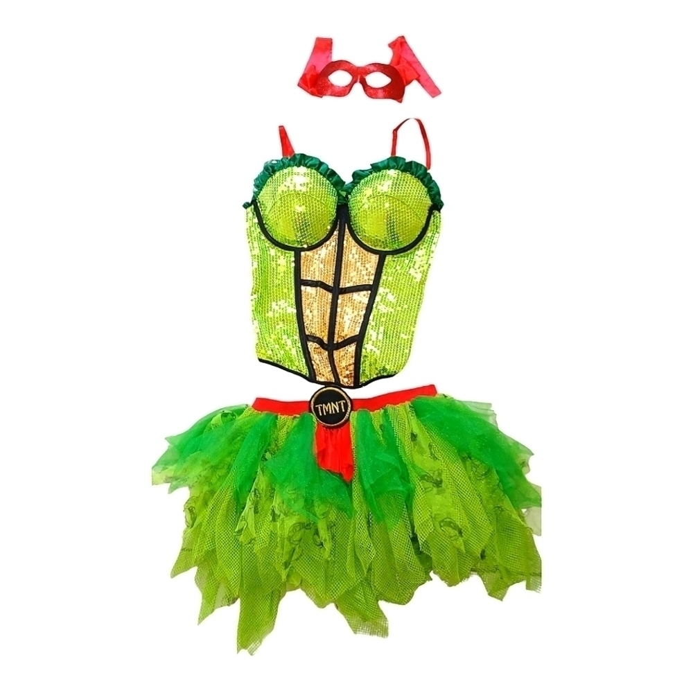 Nickelodeon TMNT Raphael Sequin Corset & Tutu Costume Set - Medium
